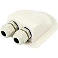 Los mejores  - Pasacables para techo de 2 vías- color blanco- para caravana- barco- solar- pasacables de ABS